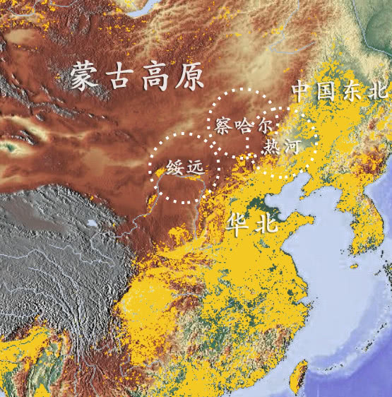 中国地图上消失了的“塞北四省”